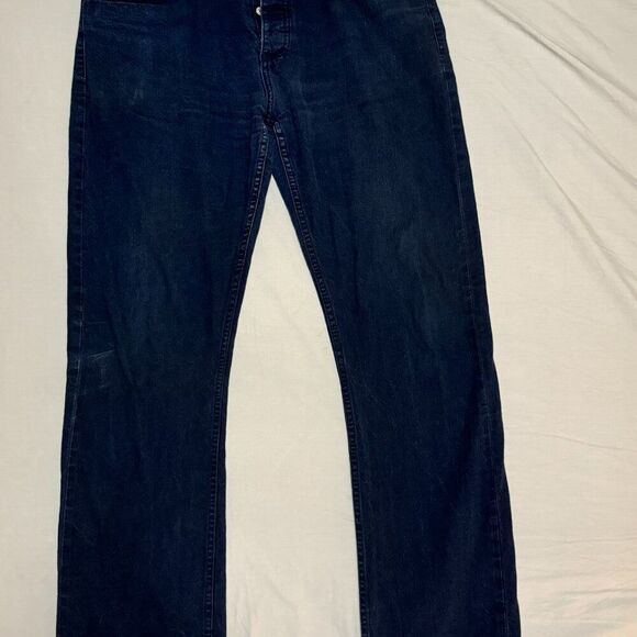 Gustin Men’s Raw Selvedge Denim Jeans - Dark Wash, Button Fly, Size 40x32 - Picture 4 of 11